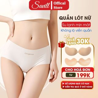  Quần Lót Nữ Su Lạnh Màu Basic Dễ Phối Quần Chip Nữ Cao Cấp Đáy Có Lót Kháng Khuẩn SAVILL L057 