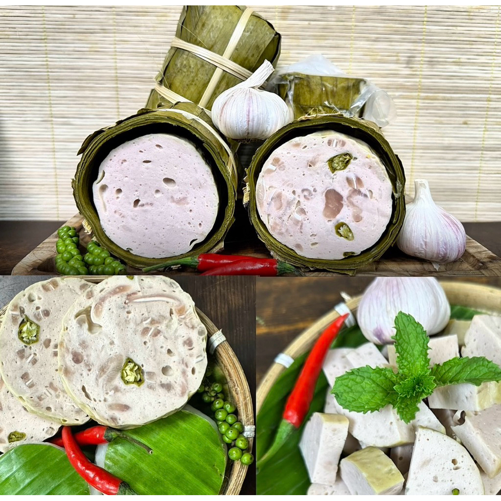 COMBO 1kg CHẢ LỤA TRUYỀN THỐNG & CHẢ LỤA TAI HEO ỚT XIÊM XANH