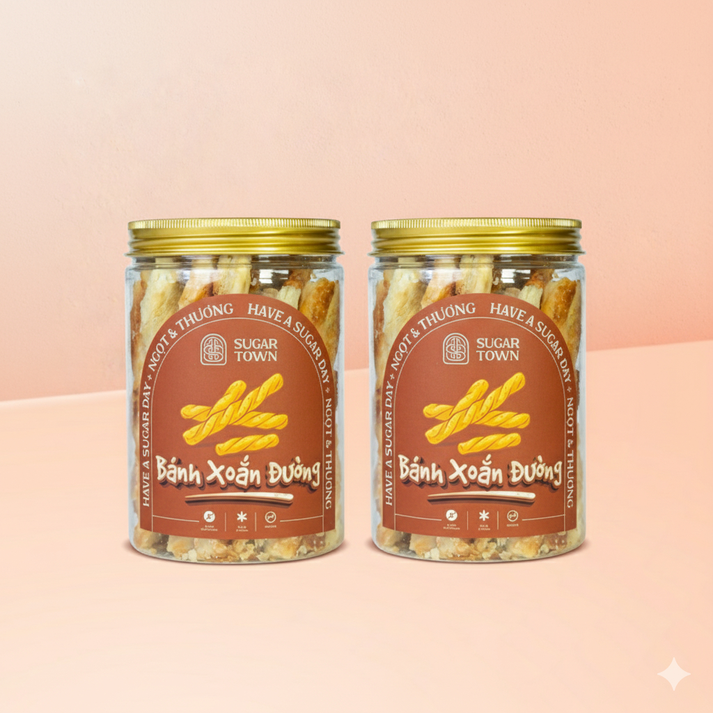 Combo 2 hũ xoắn đường Sugar Town 170g