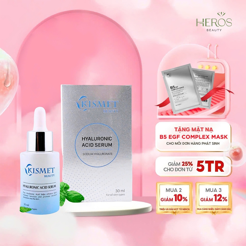 Serum HA Hyaluronic Acid Sodium Kismet Serum Cấp Ẩm Căng Bóng Da 30ml
