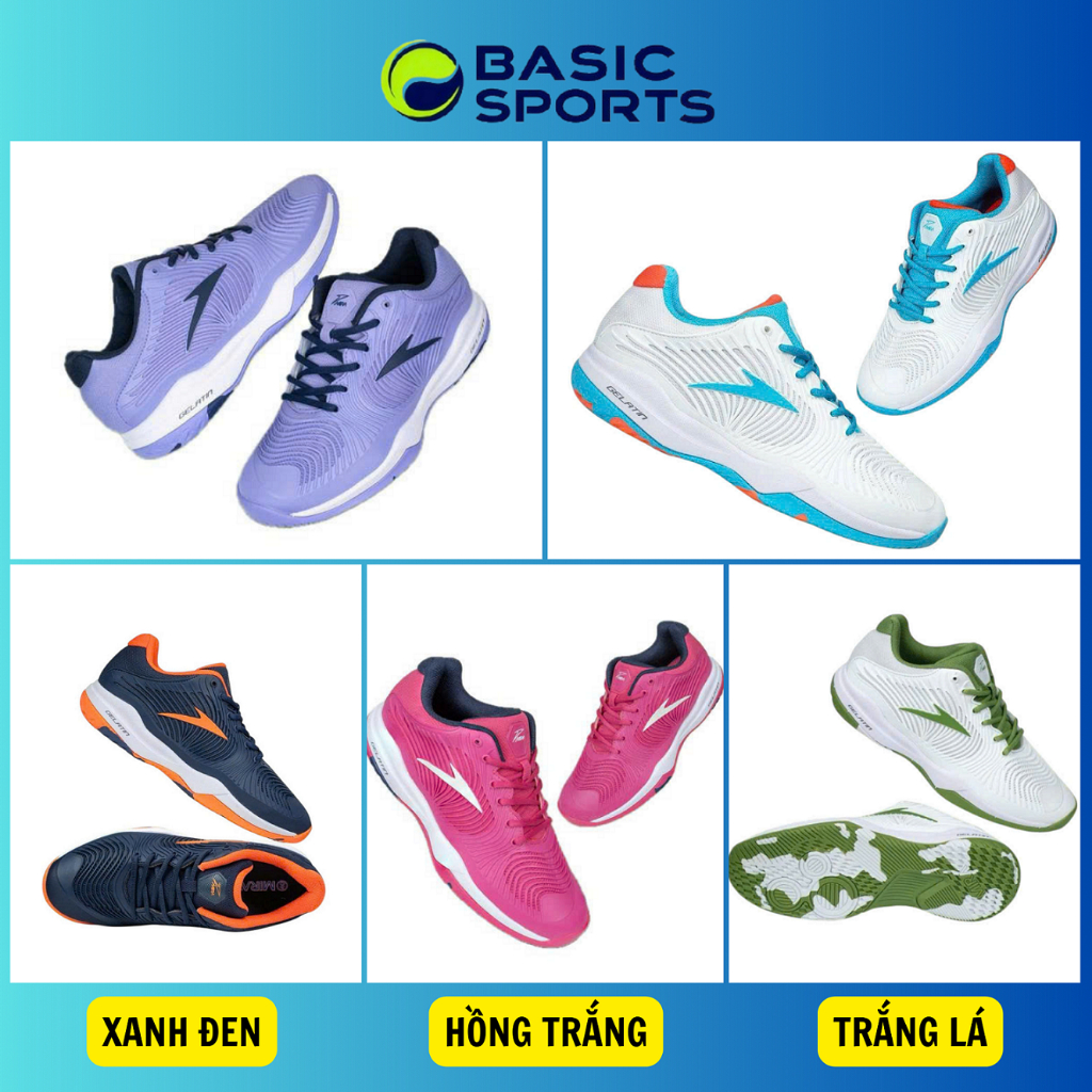 Giày Thể Thao Nam Nữ Pickleball Mira Gelatin Chất Da Bền Bỉ Đế Bám Sàn Tốt Form Thoải Mái