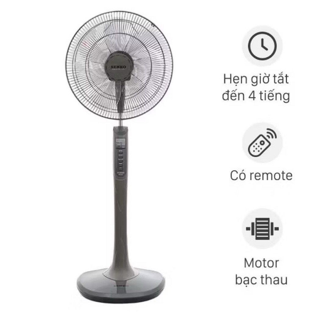 Quạt Đứng SENKO DR1608 – Công Suất 65W – Điều Khiển Remote – Hẹn Giờ 4 Tiếng – Motor Bạc Thau Bền Bỉ