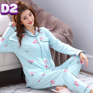  Đồ ngủ nữ mặc nhà pijama lụa sữa quần áo dài tay họa tiết dễ thương form rộng QA38 