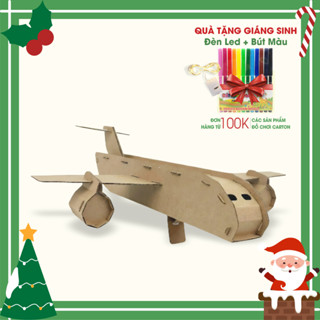  MFK06I-Máy bay thương mại carton-31x24x10 cm-Mô hình lắp ráp bằng bìa carton đồ chơi giáo dục STEM 