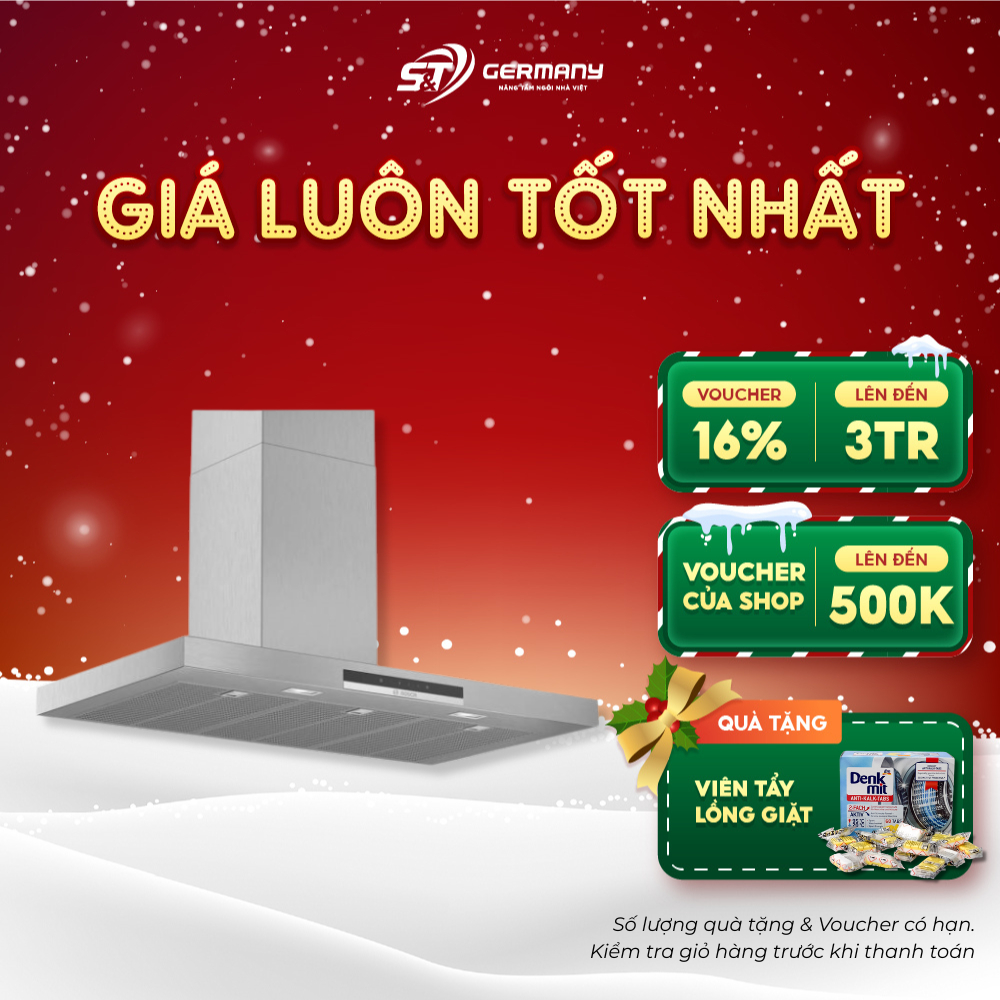 Máy Hút Mùi BOSCH DWB97IM50 Hiệu Suất Mạnh Mẽ Tiết Kiệm Năng Lượng, Máy Hút Mùi Gắn Tường Nội Địa Đứ