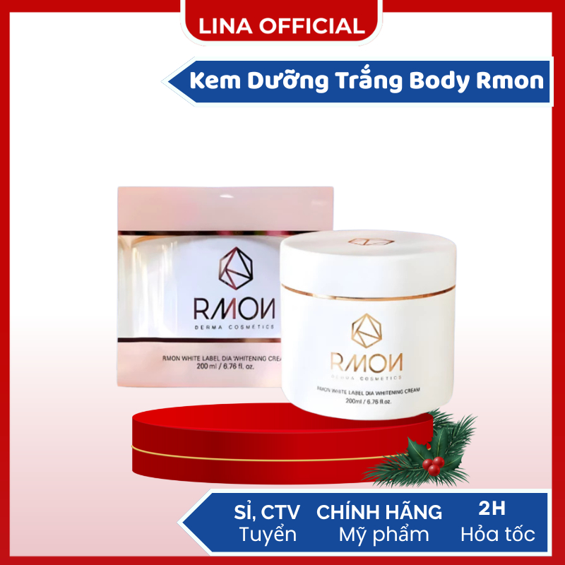 Kem dưỡng trắng da body Rmon White  Whitening Cream kem ủ trắng Rmon và make-up body 200ml - Lina Be