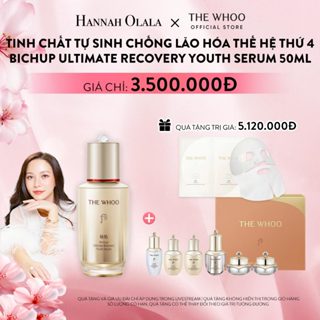  Hannah Olala x Whoo x Tinh chất tự sinh chống lão hóa thế hệ thứ 4 THE WHOO Bichup Ultimate Recovery Youth Serum 50ml 
