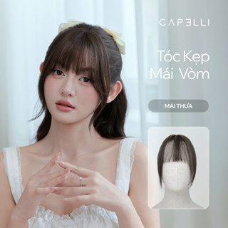  Tóc Kẹp Mái Giả CAPELLI Mái Vòm Thưa Mai Dài Dệt Thủ Công Từ Tóc Thật 