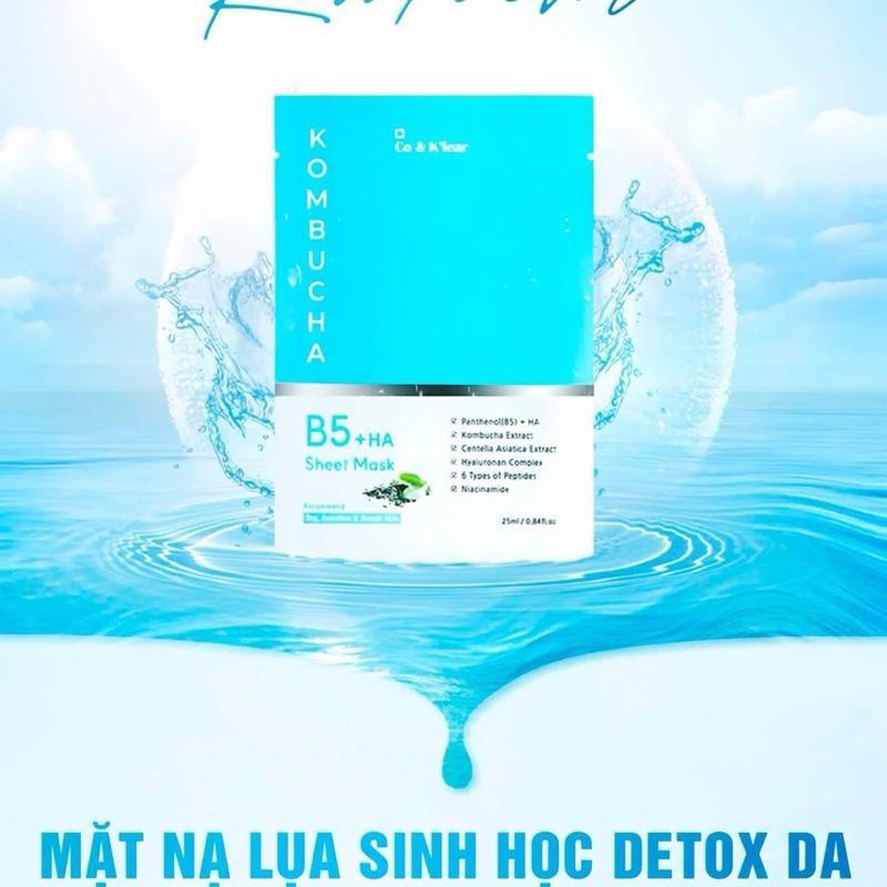 Combo 10 miếng Nạ kombucha co&klear  b5 ha sheet mask thanh lọc nền da