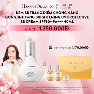  Hannah Olala x Whoo x Kem BB trang điểm chống nắng Gongjinhyang Brightening UV Protective BB Cream SPF50+ PA+++ 40ml 