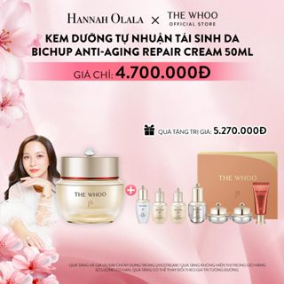  Hannah Olala x Whoo x Kem dưỡng tự nhuận tái sinh da The Whoo Bichup Ja Yoon Cream 50ml 