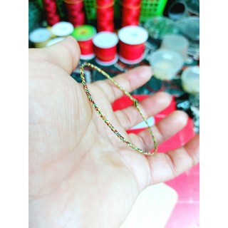 Lắc Chân Chỉ Ngũ Sắc May Mắn Tuyệt Đẹp ( Ghi chú size cổ chân )