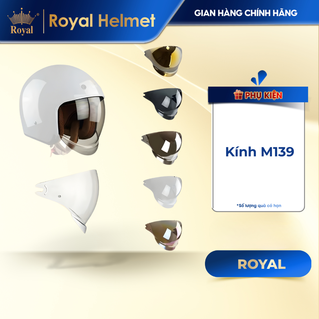 Kính Thay Mũ Bảo Hiểm Royal M139 Kính Âm Nón Bảo Hiểm M139 Chính Hãng