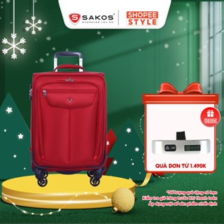  Vali Kéo Vải Du Lịch SAKOS WINNER 4.5 - Size XS  18inch   Xách Tay  Cabin  - Khóa TSA - Chống Thấm Trượt Nước 