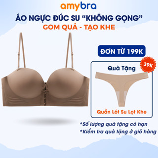  Áo Ngực Nữ Không Dây Cài Trước Chống Tụt - Áo Lót Nữ Không Gọng Đệm Dày Tạo Khe Quyến Rũ AMYBRA A806 