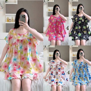  Đồ Bộ Tole Lanh Nữ Đùi Babydoll Mặc Nhà Dễ Thương Đồ Ngủ Cotton Bigsize Chất Liệu Mềm Mát Siêu Hút Mồ Hôi <75kg 