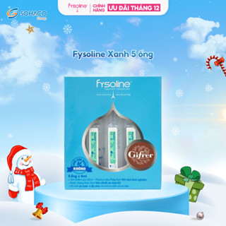  Nước Muối Ưu Trương Fysoline Pháp Hỗ Trợ Giảm Ngẹt Mũi Khô Mũi  Dị Ứng Cho Bé-Hộp Xanh 5 Ống x 5ml 