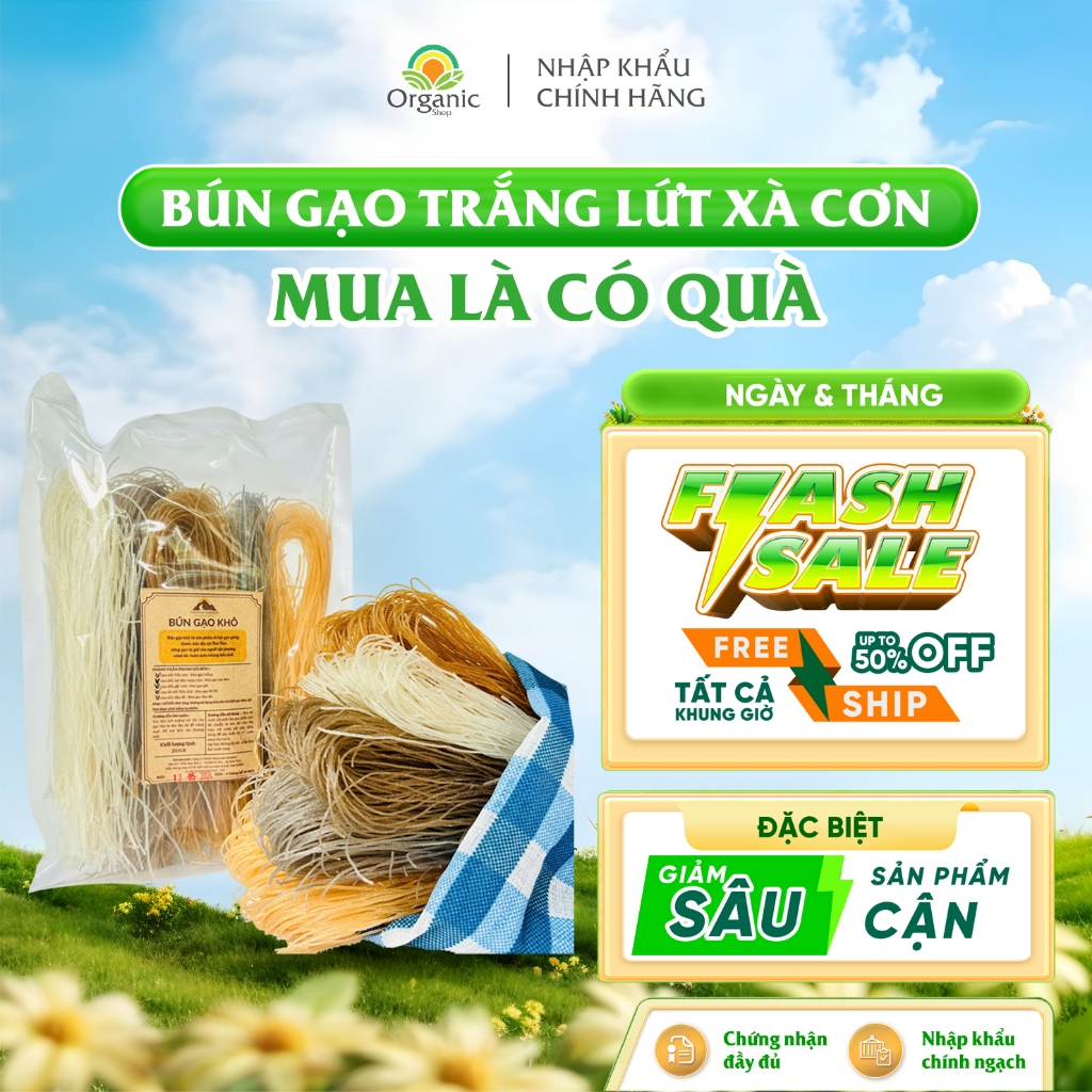 Bún Khô Gạo Xà Cơn Đặc Sản KonTum Gạo đỏ 250gr Mountain Farmers