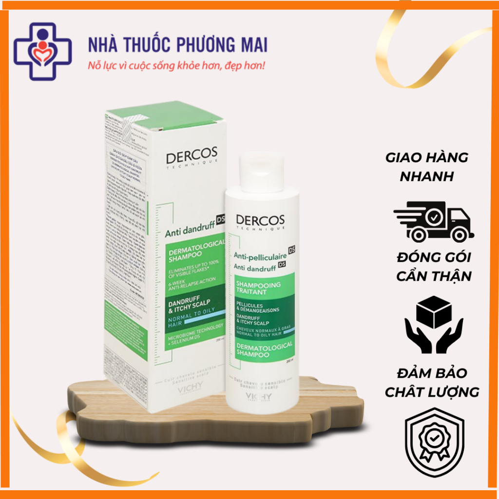 [CHÍNH HÃNG] DERCOS Anti -Dandruff Oily 200ml - Dầu gội sạch gàu VICHY Dercos dành cho da dầu & ngứa