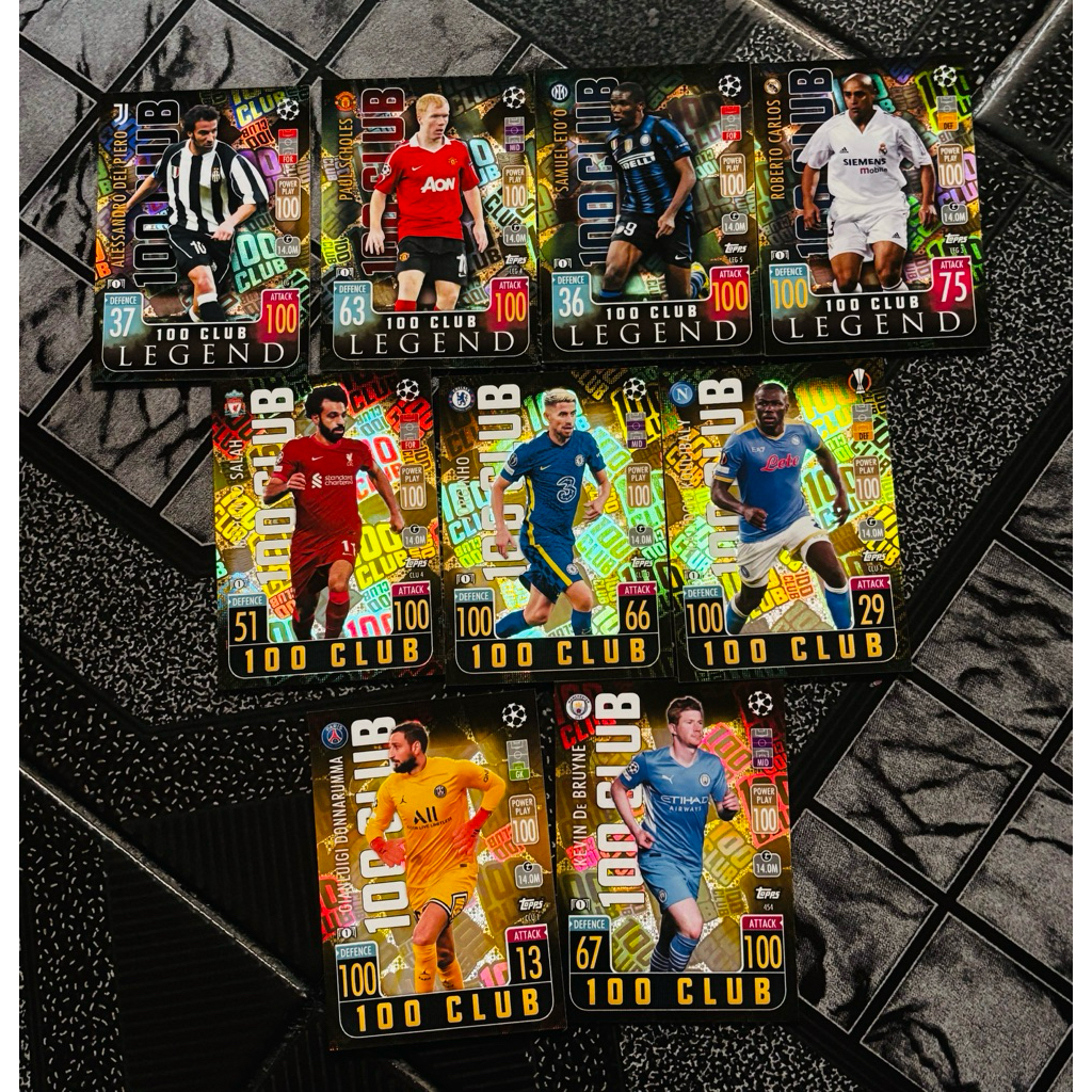 [CHÍNH HÃNG] THẺ CẦU THỦ 100 CLUB MATCH ATTAX 21/22 (Tặng Sleeves + Toploader)