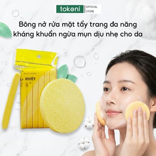 Bông Nở Rửa Mặt Tẩy Trang Đa Năng JYoohome Gói 12 Miếng Mút Rửa Mặt Làm Sạch Sâu Da Dịu Nhẹ