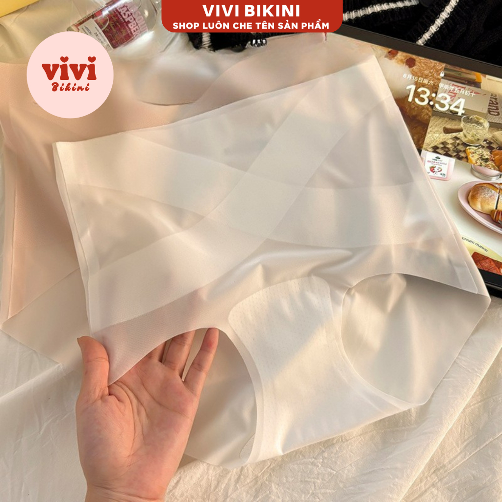 Quần lót nữ cạp cao siết eo nịt bụng Vivi bikini, quần chip lưng cao ôm bụng không viền su thạch mềm - VQ5