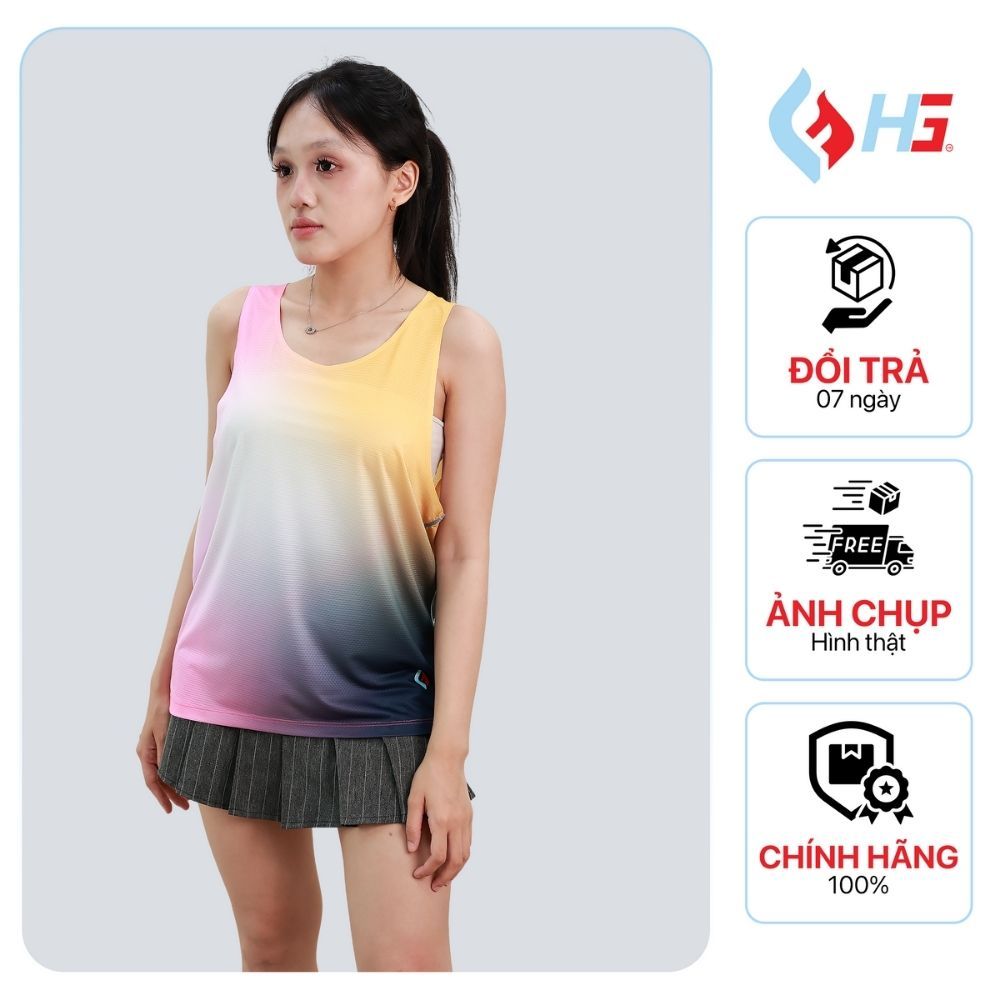 Áo chạy bộ nữ ba lỗ HG Fashion A25SL-2FM singlet siêu nhẹ thấm hút nhanh thoáng khí phù hợp tập luyệ