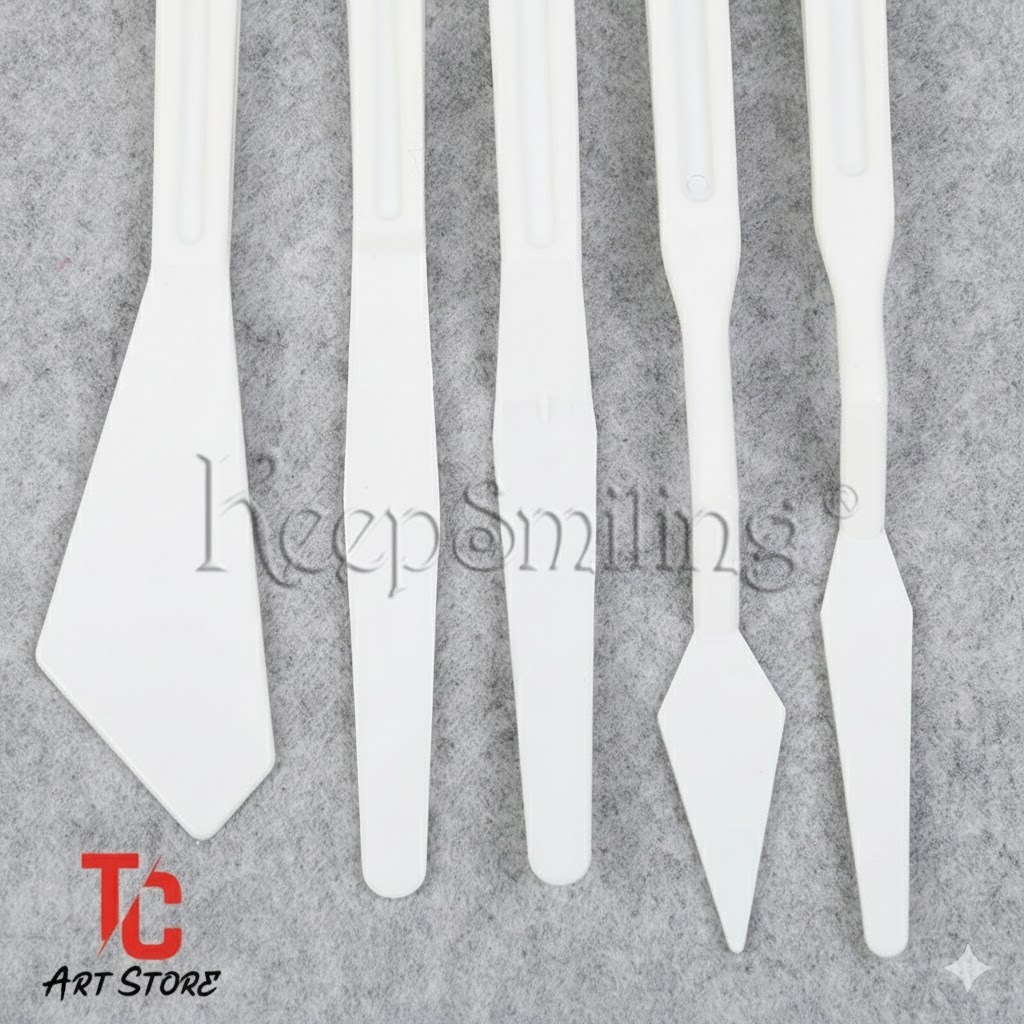 Bộ 5 Bay lấy màu bằng nhựa KEEPSMILING (Bay nhích màu, Bay vẽ, Bay trộn màu)