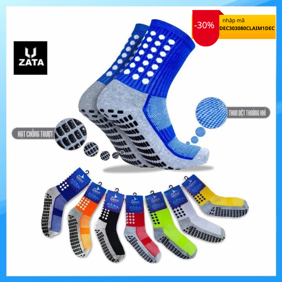 Tất đá bóng chống trơn ZATA vớ đá banh, tất bóng đá chống trượt cao cấp - ZATA TCT