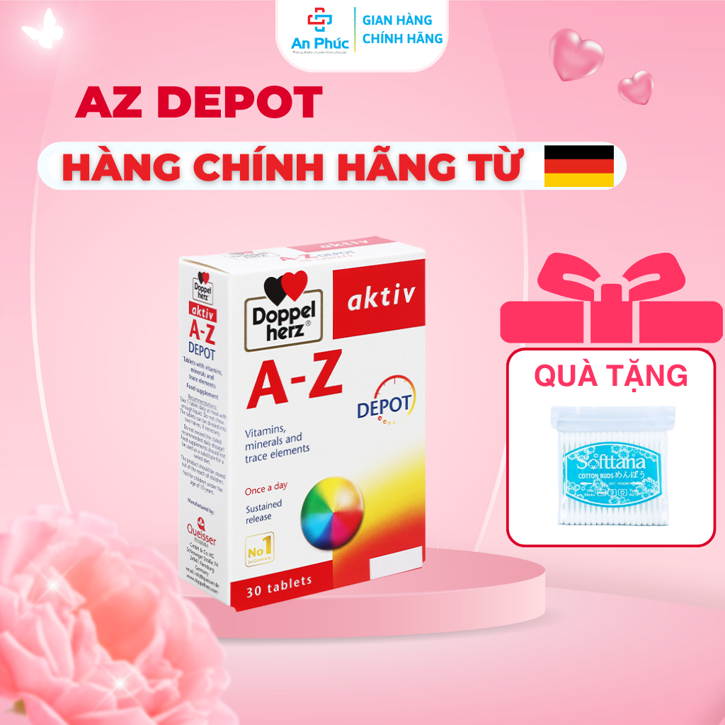 Vitamin Tổng Hợp AZ Depot - Bổ Sung Vitamin, Tăng Sức Đề Kháng, Miễn Dịch (30V)