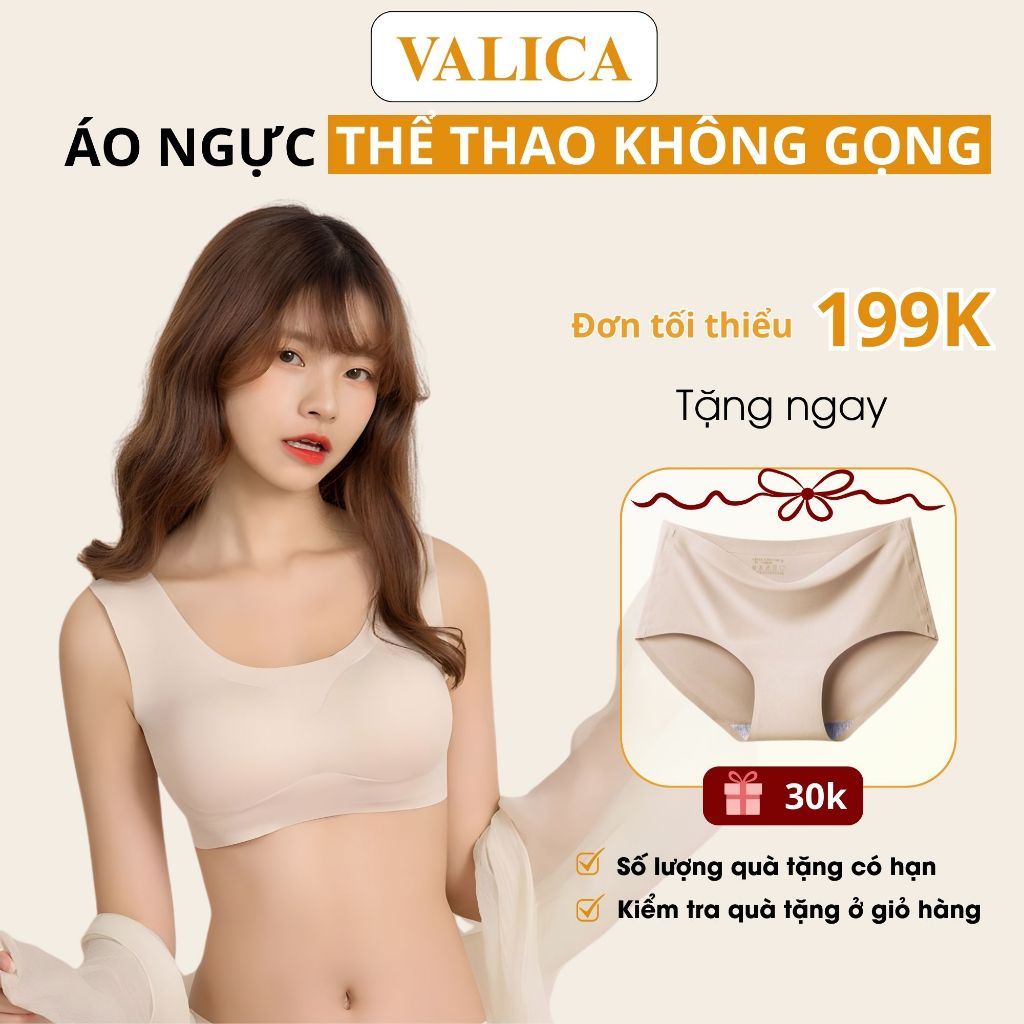 [ BST 2026 ] Áo ngực không gọng thể thao mút mỏng - Áo lót nữ chất su lạnh mát mẻ, co dãn VALICA A52