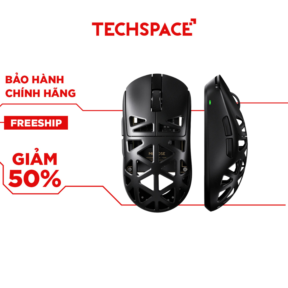 Chuột gaming MCHOSE A7X ULTRA – Hợp kim Magie / PAW3950 TI/ Polling rate 8000hz - TechspaceVN