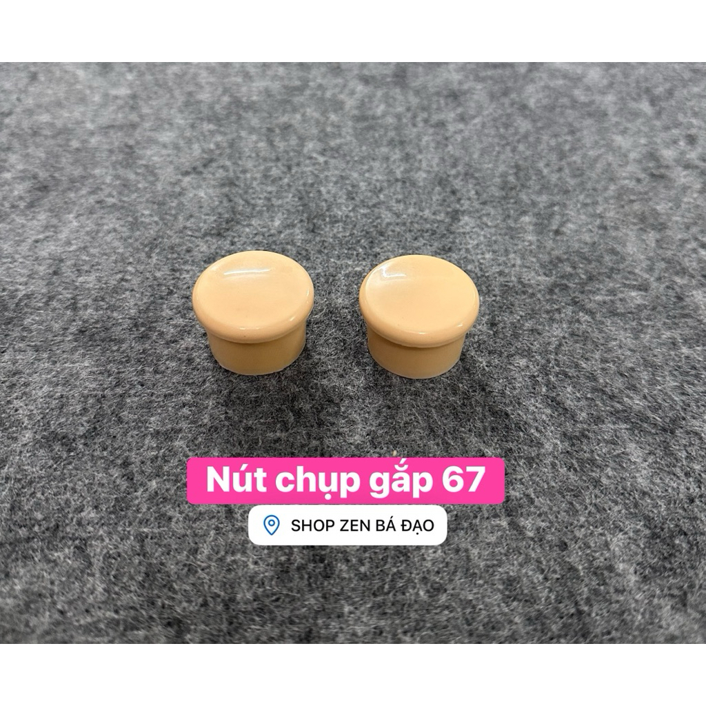 Nút chụp gắp 67 màu cam sữa (1 cặp)