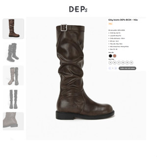  Giày boots nữ cao cổ dáng nhún bắp chân khóa ngang Nifty Boots mã BC04 cao cấp. 