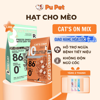 Hạt Cho Mèo Cats On Mix T và Mix R gói 350g Từ Hàn Quốc Không Ngũ Cốc Mix Ruốc Cho Mọi Lứa Tuổi