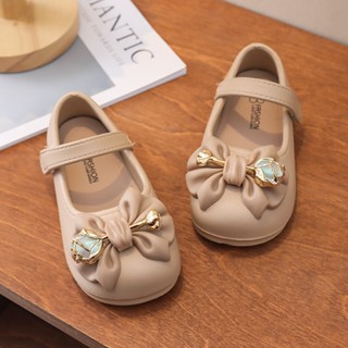 Giày búp bê bé gái mềm êm đính Nơ, Giày công chúa đế bệt