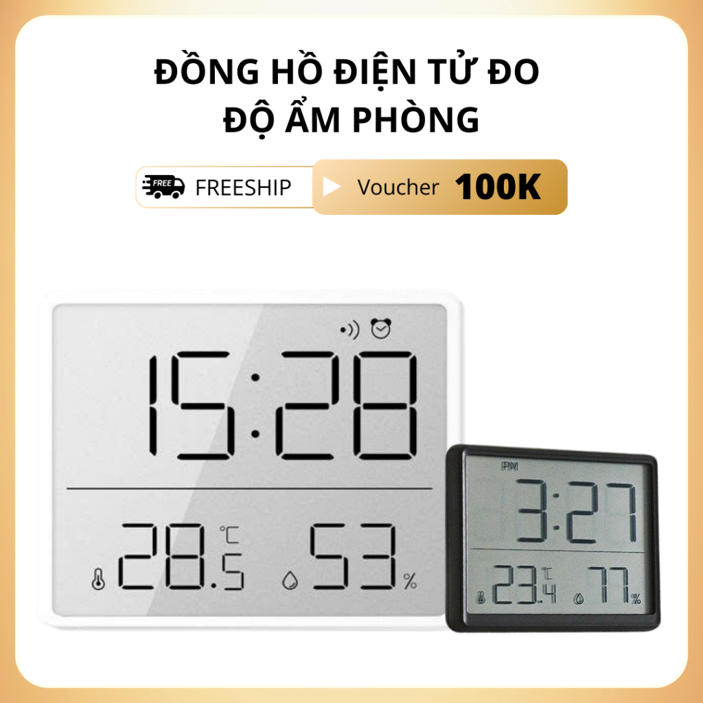 Nhiệt Kế Phòng Điện Tử Đo Nhiệt Độ Và Độ Ẩm – Theo Dõi Không Khí Chính Xác