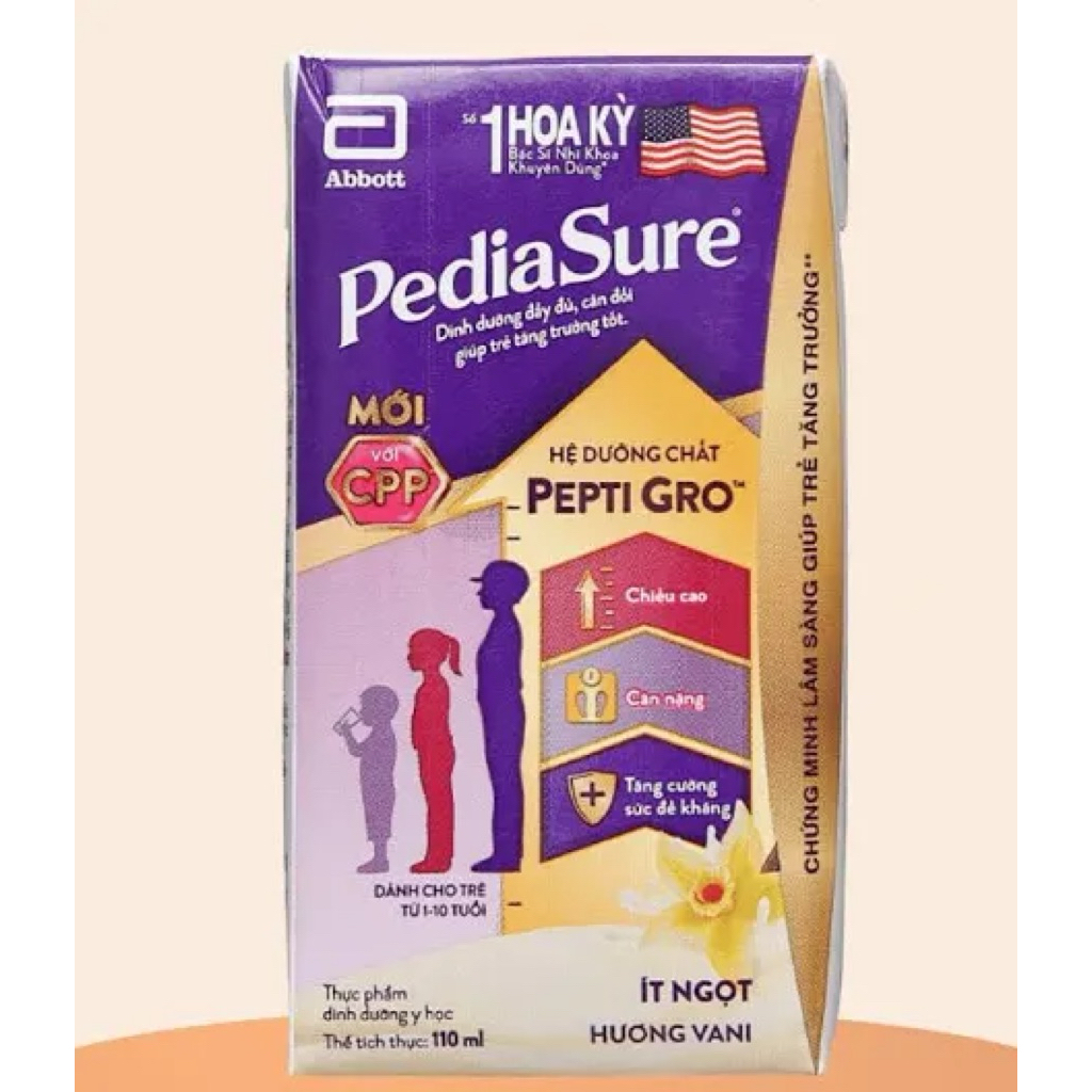 Sữa Pediasure 180ml. Thùng 48 hộp pha sẵn