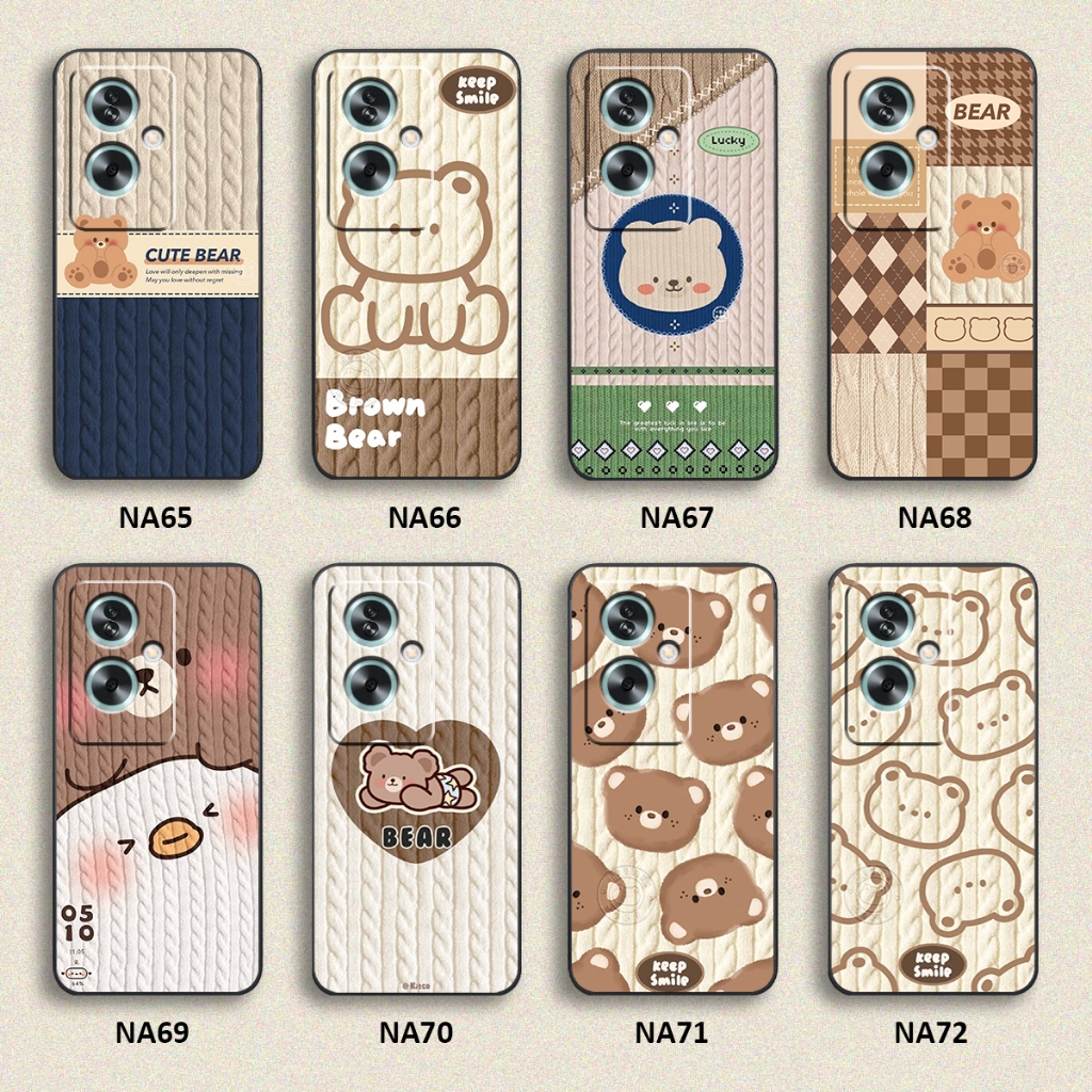 Ốp lưng Oppo A79 5G / A59 5G hình họa tiết len Bear Cute