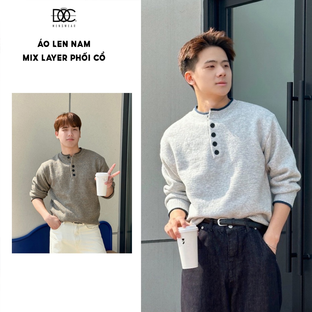 ÁO LEN NAM MIX LAYDER ĐỘC MENSWEAR - AL474