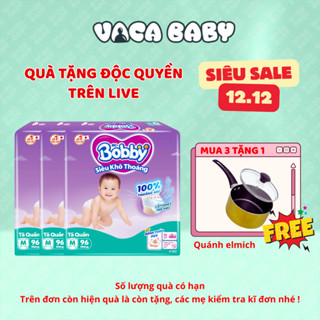   DEAL HOT 12.12  Combo 3 Gói Tã Quần Bobby Ultra Siêu Khô Thoáng M96  L88  XL74  XXL68 