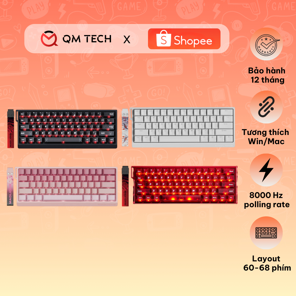  Bàn phím cơ gaming MAD60   MAD68 HE Rapid Trigger – QMTECH STORE 