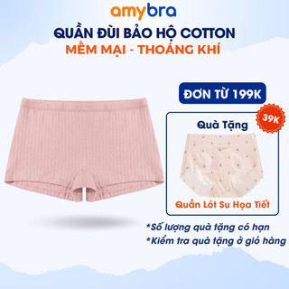  Quần Lót Nữ Mặc Trong Váy Gân Tăm Co Dãn 4 Chiều - Quần Đùi Mặc Trong Váy Ôm Sát Body AMYBRA V4116 