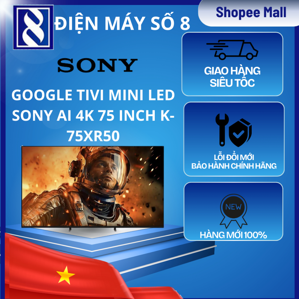 Điện Máy Số 8 | K-75XR50 | Google Tivi Mini LED Sony AI 4K 85 inch K-75XR50 - Chính Hãng