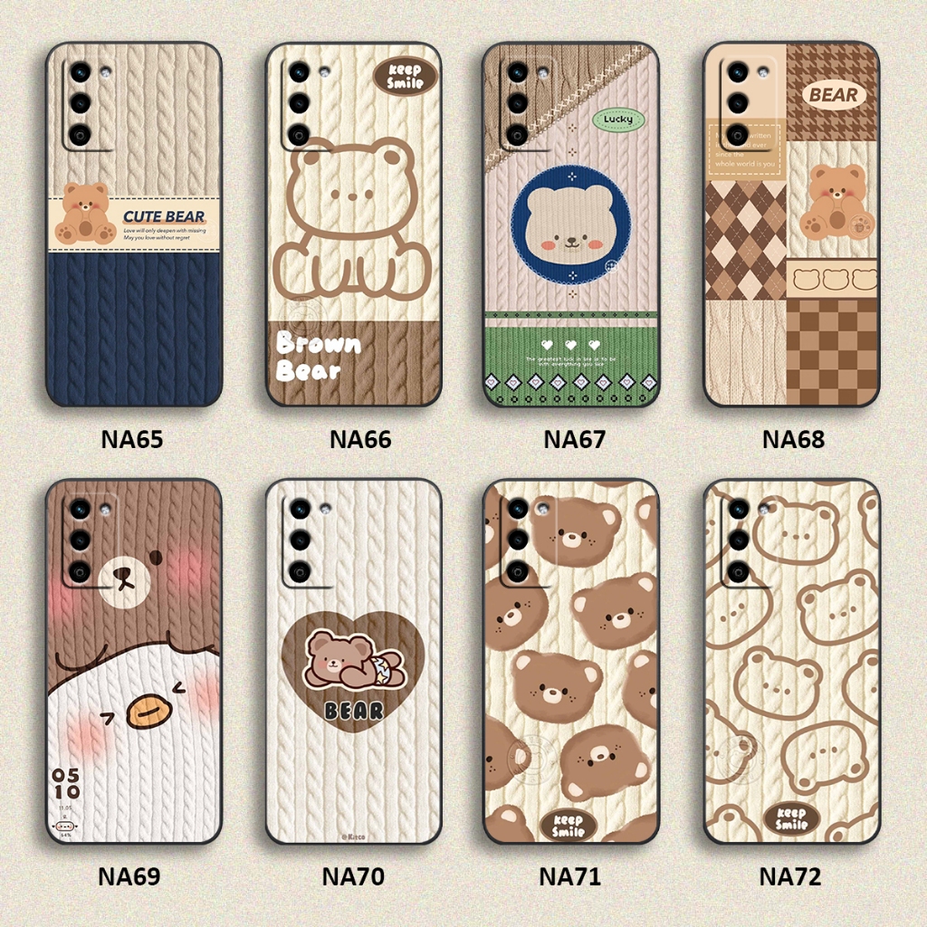Ốp lưng Oppo A56 5G / A55 5G / A53S 5G hình họa tiết len Bear Cute