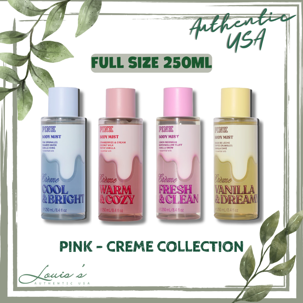[ FULL ] Body mist PINK CREME WARM COZY FRESH CLEAN VANILLA DREAM Xịt thơm Victoria's Secret