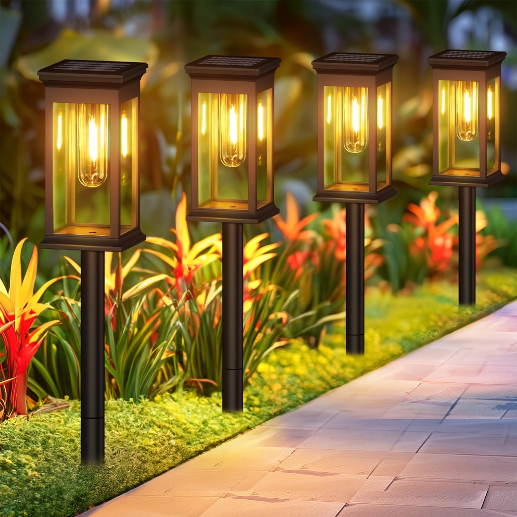 Đèn vonfram năng lượng mặt trời ngoài trời  chống nước IP65, đèn ngoài trời bền lâu cho sân vườn, lối đi, cảnh quan