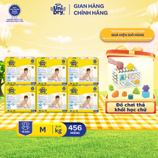  HỎA TỐC  Combo 6 Tã dán UniDry Siêu khô thoáng gói Super Jumbo mới size M76 L68 XL62 