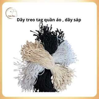 Dây treo thẻ bài quần áo , dây sáp 20cm( bịch 1000 sợi)
