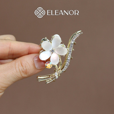 Kẹp tóc nữ càng cua Eleanor Accessories đính đá hình hoa kiểu dáng phụ kiện tóc kẹp tóc 11004